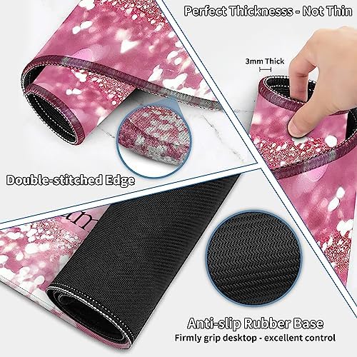 Large Gaming Mouse Pad Set 35.4 x 15.7 with Keyboard Wrist Rest, Wrist Support, and Coaster Memory Foam Smooth Desk Pad Mousepad for Home Office School - Christian Bible - Image 4