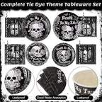450 Pcs Tableware Set, Serve 50, Black and White, Death to My 20S - Image 3