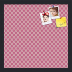 PinPix 16x16 inch Cork Bulletin Board. This Decorative Framed Pin Board Comes with Diamond Pattern in Hot Pink Design and Satin Black. Ideal for Home, Office Decor or School (PinPix-302) by PinPixBulletinBoards