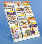Displays2go 6-Tier Wire Countertop Literature Rack, White - Image 2