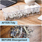 Tatuo Cord Organizer Box with Lid, Clear, 6 Pack - Image 6