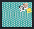PinPix 18x15 inch Cork Bulletin Board. This Decorative Framed Pin Board Comes with Diamond Pattern in Neon Blue Design and Satin Black. Ideal for Home, Office Decor or School (PinPix-350) by PinPixBulletinBoards