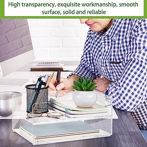 Harloon 4 Tier Paper Organizer Letter Tray Acrylic Desk File Organizer - Image 5