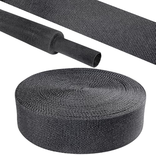 2 in 1 Heat Shrink Braided Sleeving Fabric Tubing 3/4"-60FT by Sunnarepoon