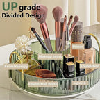 Asayuee 360 Rotating Makeup Organizer,3 Tier Large Capacity Make Up Organizers and Storage,Skincare Perfume Vanity Organizers,Bathroom Cosmetics Storage Organizer Countertop (Green) - Image 2