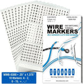 Premium Wire Marker Book Legend A-Z, 0-15 for Cable Management, Vinyl-Coated, High-Tack Adhesive, Electric Panel Wire Labels 10 Pages/Book by Unknown