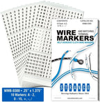 Premium Wire Marker Book Legend A-Z, 0-15 for Cable Management, Vinyl-Coated, High-Tack Adhesive, Electric Panel Wire Labels 10 Pages/Book by Unknown
