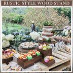 Barydat 6 Pcs Wood Display Risers Stackable Stand Box - Image 5