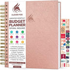 Clever Fox Budget Planner Spiral, Monthly Bill Organizer Book, Rose Gold by CleverFox