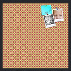 PinPix 24x24 inch Cork Bulletin Board. This Decorative Framed Pin Board Comes with Diamond Pattern in Red and Orange Design and Satin Black. Ideal for Home, Office Decor or School (PinPix-331) by PinPixBulletinBoards
