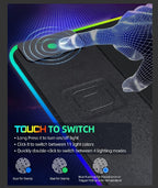 Mouse Pad with Wireless Charging, RGB Gaming Desk Mat, 31.5"x15.7" - Image 6